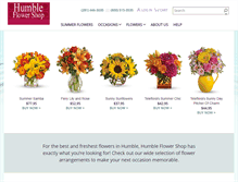 Tablet Screenshot of humbleflowershop.com